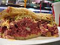 Corn beef Reuben sandwich