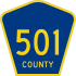 County Route 501 marker