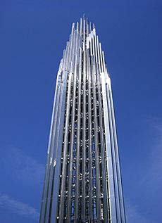 Crystal Cathedral Spire looking up