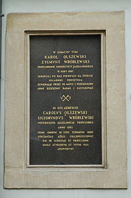 Krakow Olszewski Wroblewski plaque