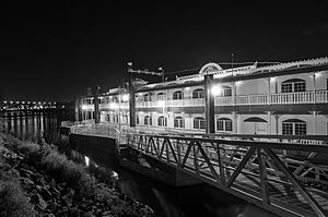 Minnesota Centennial Showboat at night, October 2013