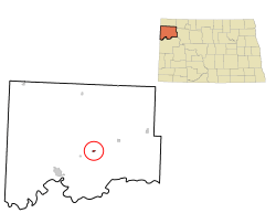 Location of Epping, North Dakota