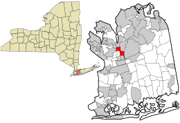 Location in Nassau County and the state of New York