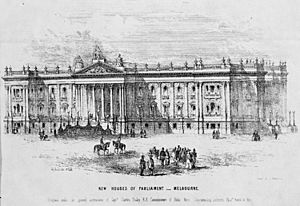 Parliament House design palsey published c1854 H18179 SLV