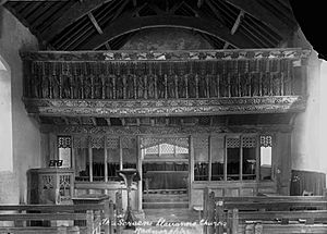 The screen, Llananno church, Radnorshire (1293787)