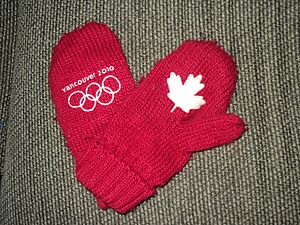 Vancouver 2010 red mittens HBC