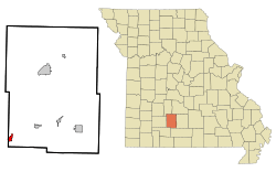 Location of Rogersville, Missouri