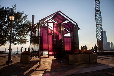 Back of Mildred Howard sculpture "The House That Will Not Pass for Any Color Than its Own" - 2020