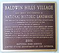 Baldwin Hills Village, Landmark Plaque