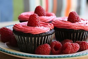 Chocolate Cupcakes with Raspberry Buttercream