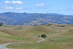 Diablo Range including Mount Hamilton (right)