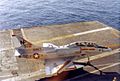 Douglas TA-4F Skyhawk of VA-164 aboard USS Hancock (CVA-19), circa in 1974