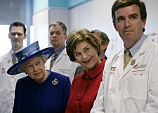 Elizabeth II and Laura Bush