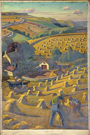 INF3-23 Harvesting Artist Allinson 1939-1946