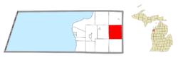 Location within Benzie County