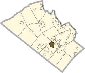 Location of Wescosville in Lehigh County, Pennsylvania