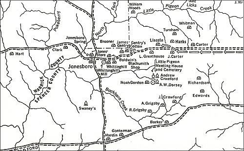 Little Pigeon Creek Community map