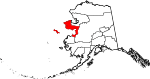 State map highlighting Nome Census Area