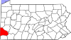 State map highlighting Washington County