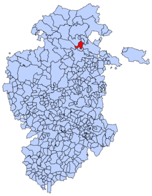 Municipal location of Trespaderne in Burgos province