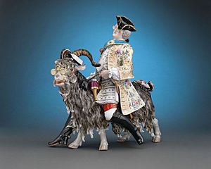 Meissen-Porcelain-Taylor-on-Goat-Rau