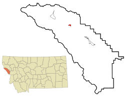 Location of St. Regis, Montana