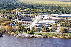 Moosonee downtown aerial