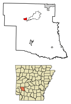 Location of Daisy in Pike County, Arkansas.