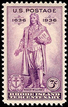 Rhode Island statehood Tercentenary, 3c, 1936 issue