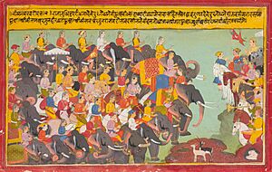 The Pandava and Kaurava armies face each other