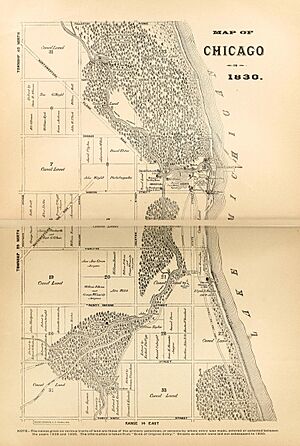 1830 Map of Chicago