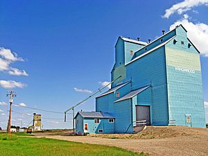 Last of four elevators along the former CPR track bed on the west side of town.