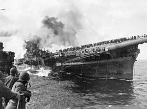 Attack on carrier USS Franklin 19 March 1945