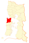 Map of Ancud commune in Los Lagos Region