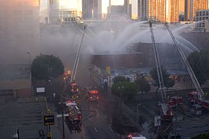 Firefighting ladder trucks