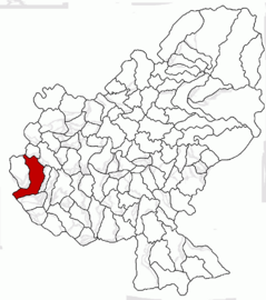 Location in Mureș County