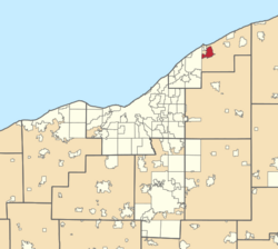 Location of Painesville in Greater Cleveland