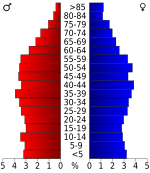 USA Polk County, Tennessee.csv age pyramid