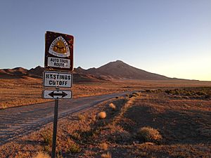 2014-06-29 05 19 20 Sign for the California Trail along Leppy Pass Road near Pilot Peak, Nevada