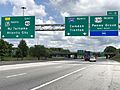 2020-07-09 14 56 00 View north along Interstate 295 and east along U.S. Route 40 at the exit for the New Jersey Turnpike NORTH and U.S. Route 40 EAST (Atlantic City) in Pennsville Township, Salem County, New Jersey