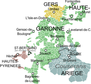 Carte du Comminges