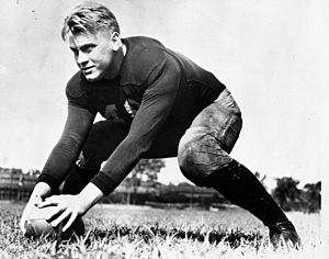 Gerald Ford on field at Univ of Mich, 1933