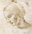 Leonardo da Vinci - study of a woman's head