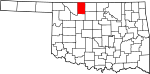 State map highlighting Alfalfa County