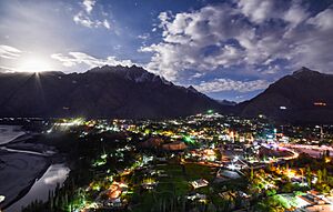 MoonRise in Skardu City