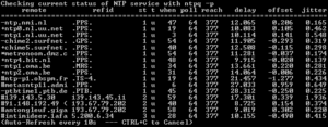 Ntpq -p query