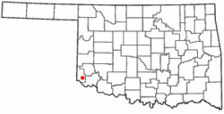 Location of Gould, Oklahoma