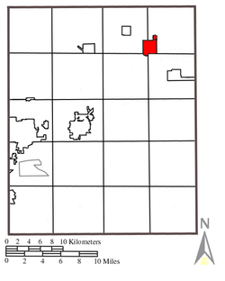 Location within Portage County