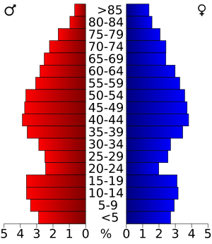 USA Jo Daviess County, Illinois age pyramid