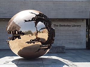 Arnaldo Pomodoro's 'Sfera con Sfera' at The Berkeley Library, Trinity College Dublin